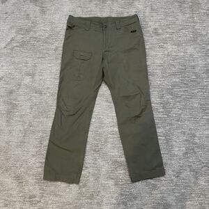 Beyond Clothing Pants Mens 36 Olive Ripstop Tactical Cargo Hiking Adjustable Hem